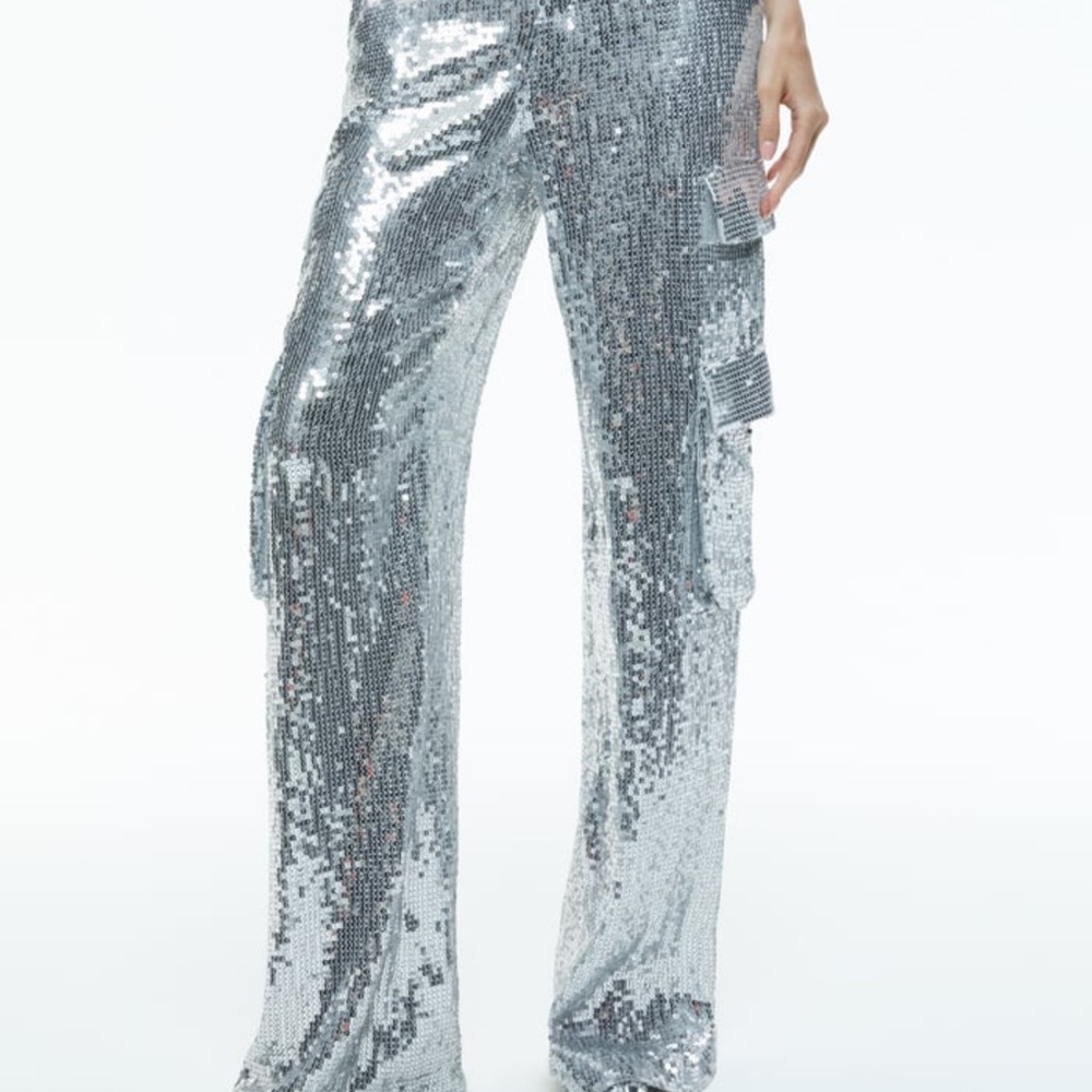 Alice & Olivia Sequin Cargo Women's Pants